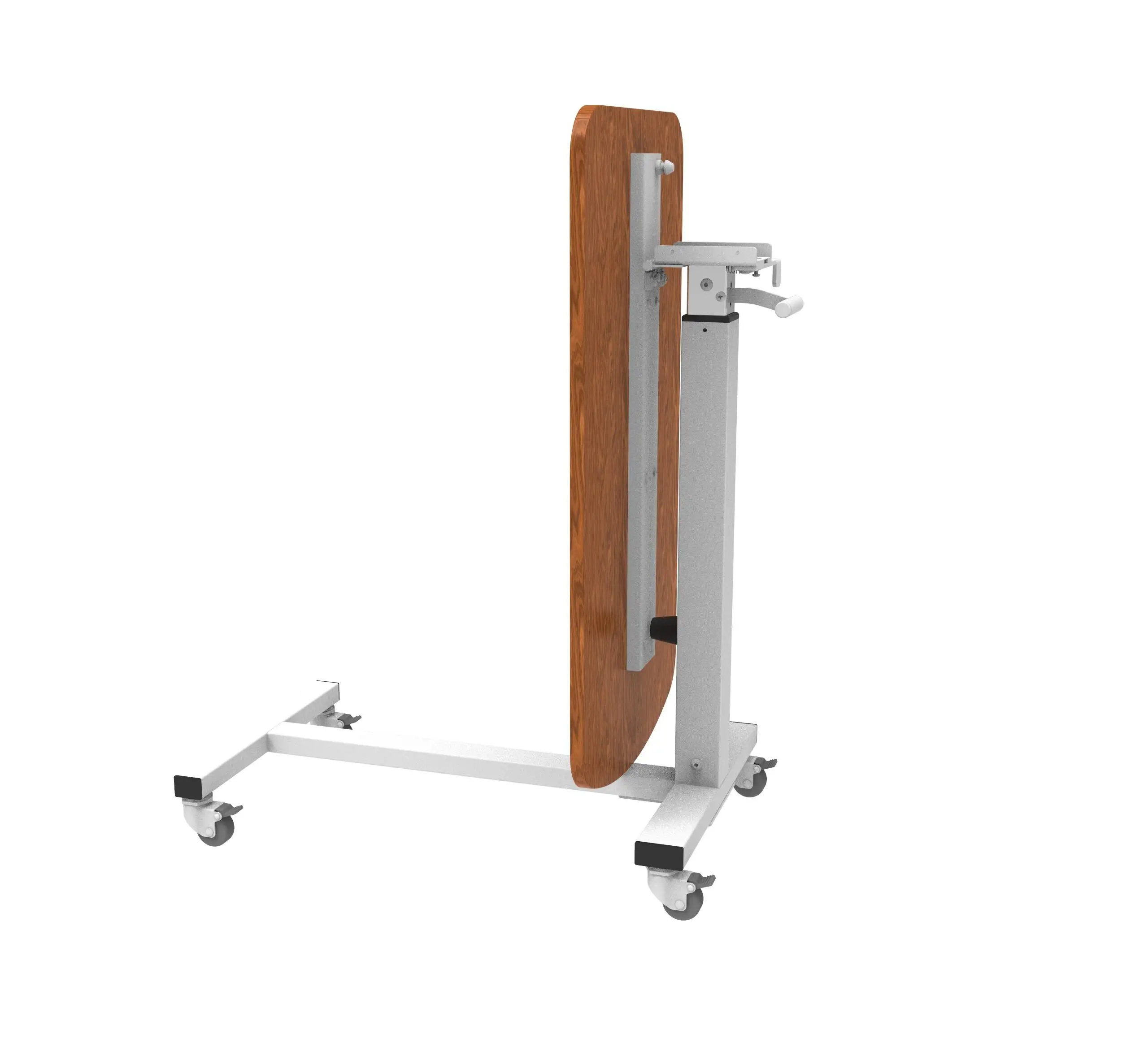 Movable wooden medical overbed dinning table for medical chair