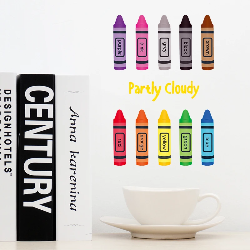 Crayon Shape Luminous Sticker Glow In Dark Sticker Peel And Stick Green Light Home Decals Night Glowing For Children Room