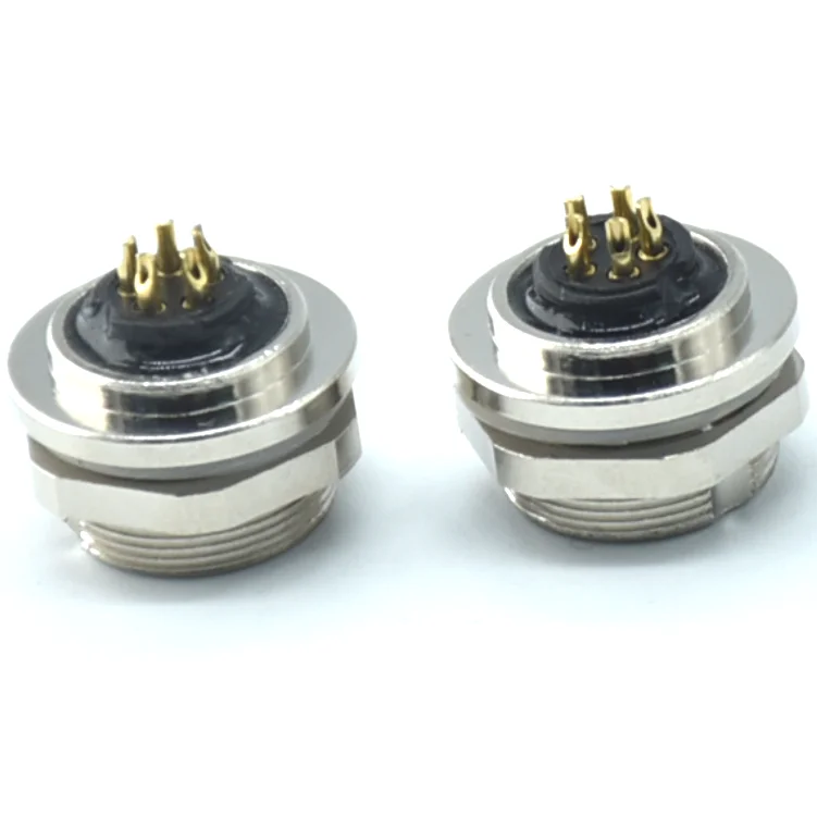 Industrial parts 5 pin female waterproof socket m9 aviation circular connector
