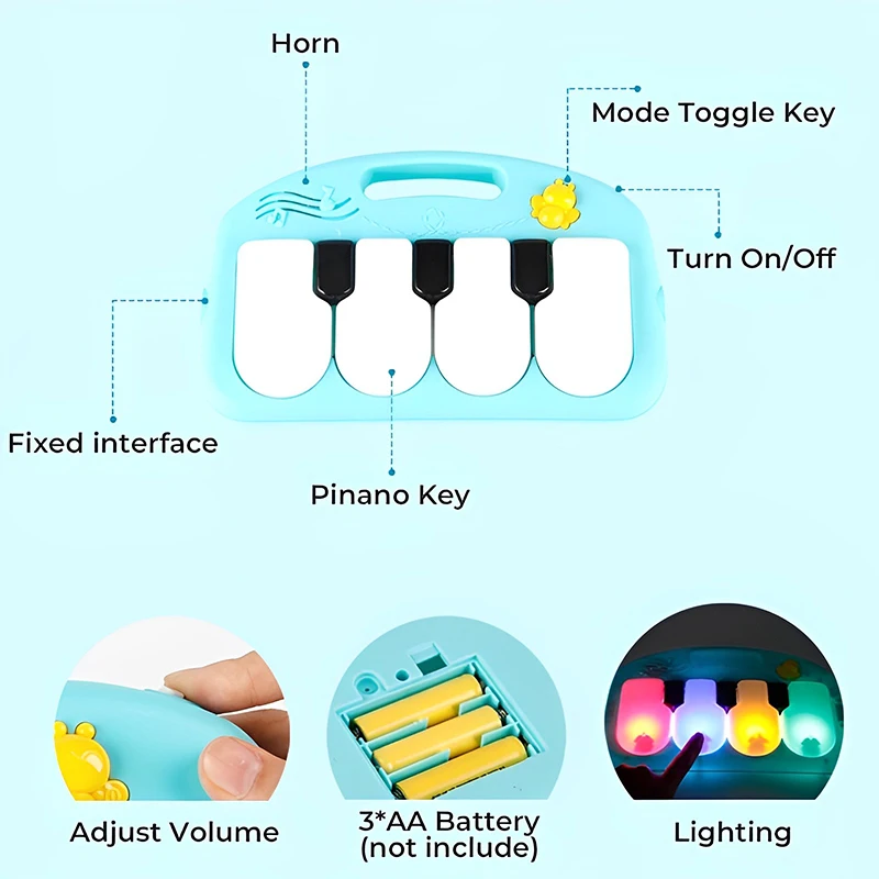 Factory Direct Sales Kids Piano Floor Crawling Wholesale Baby Play Mats, Mats Baby, Baby Crawl Play Mat