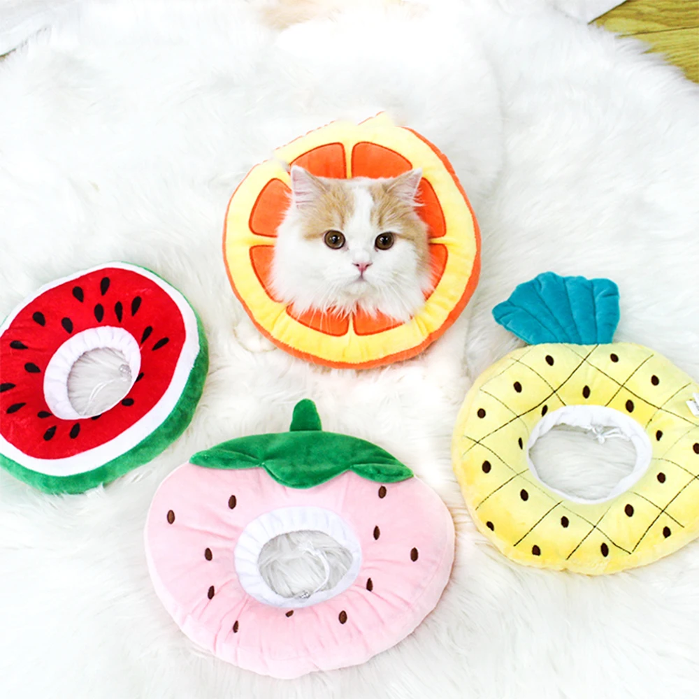 Prevent Licking And Biting Headgear Lovely Fruit Shaped Protective Cover Cotton Pet Collar