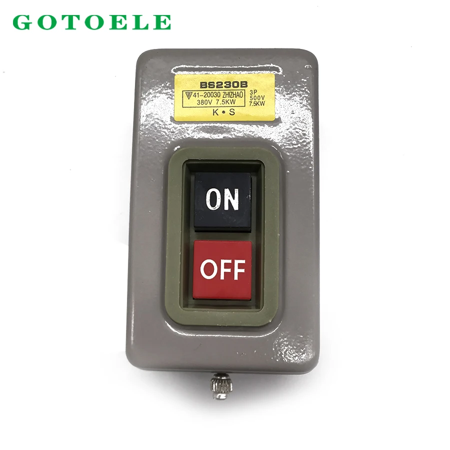 power push button switch BS230B  3P 7.5KW 380V High quality goods the factory direct