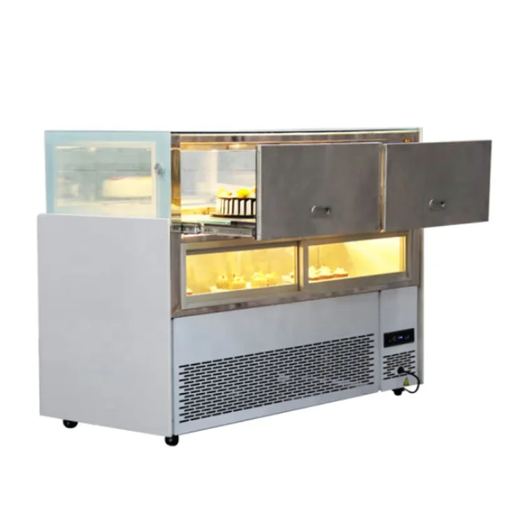 Self-Motion Humidification Sushi Glass Door Birthday Cake Display Fridge Showcase