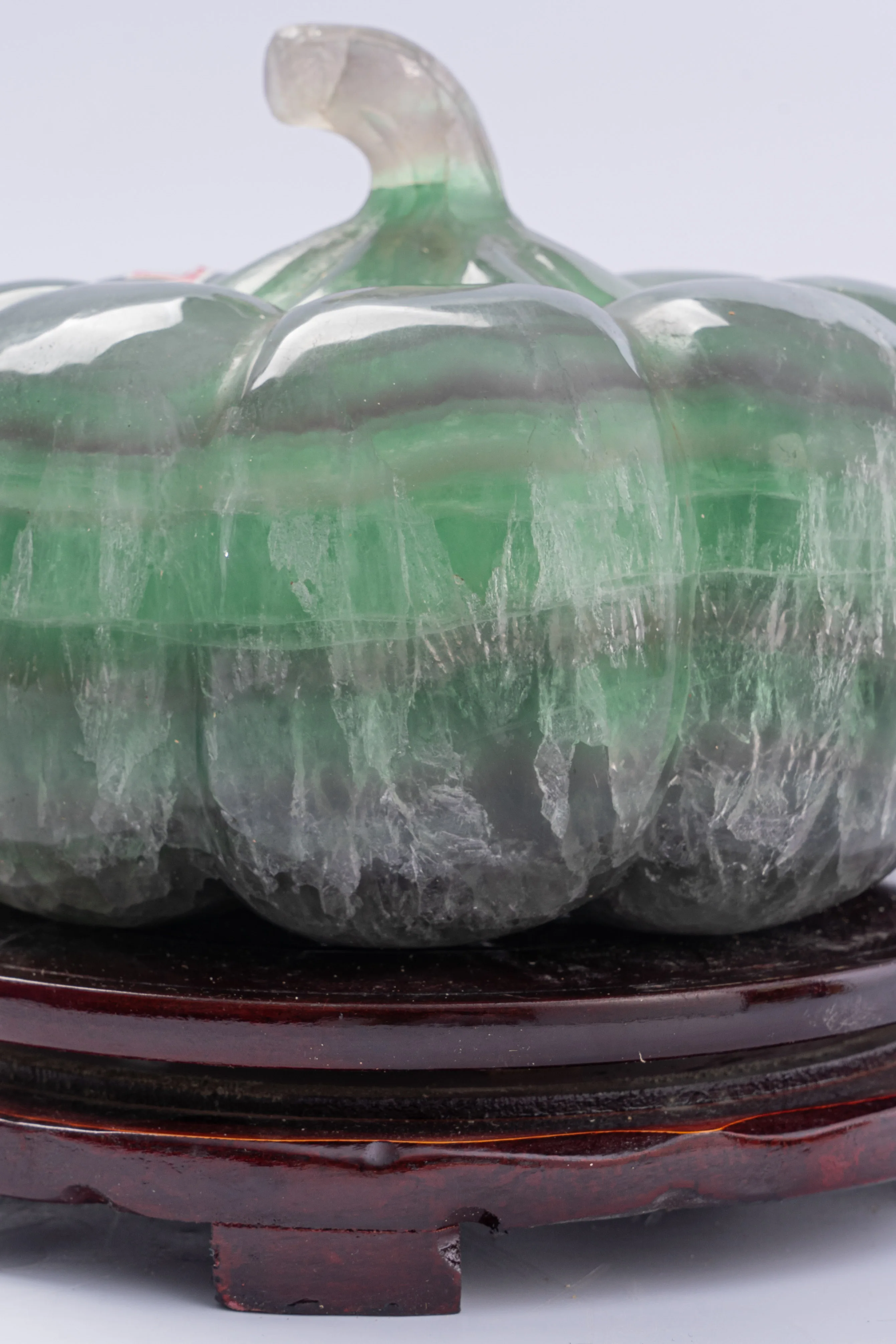 Nice color hand Carved  Crystal Fluorite handicraft curving stones gifts
