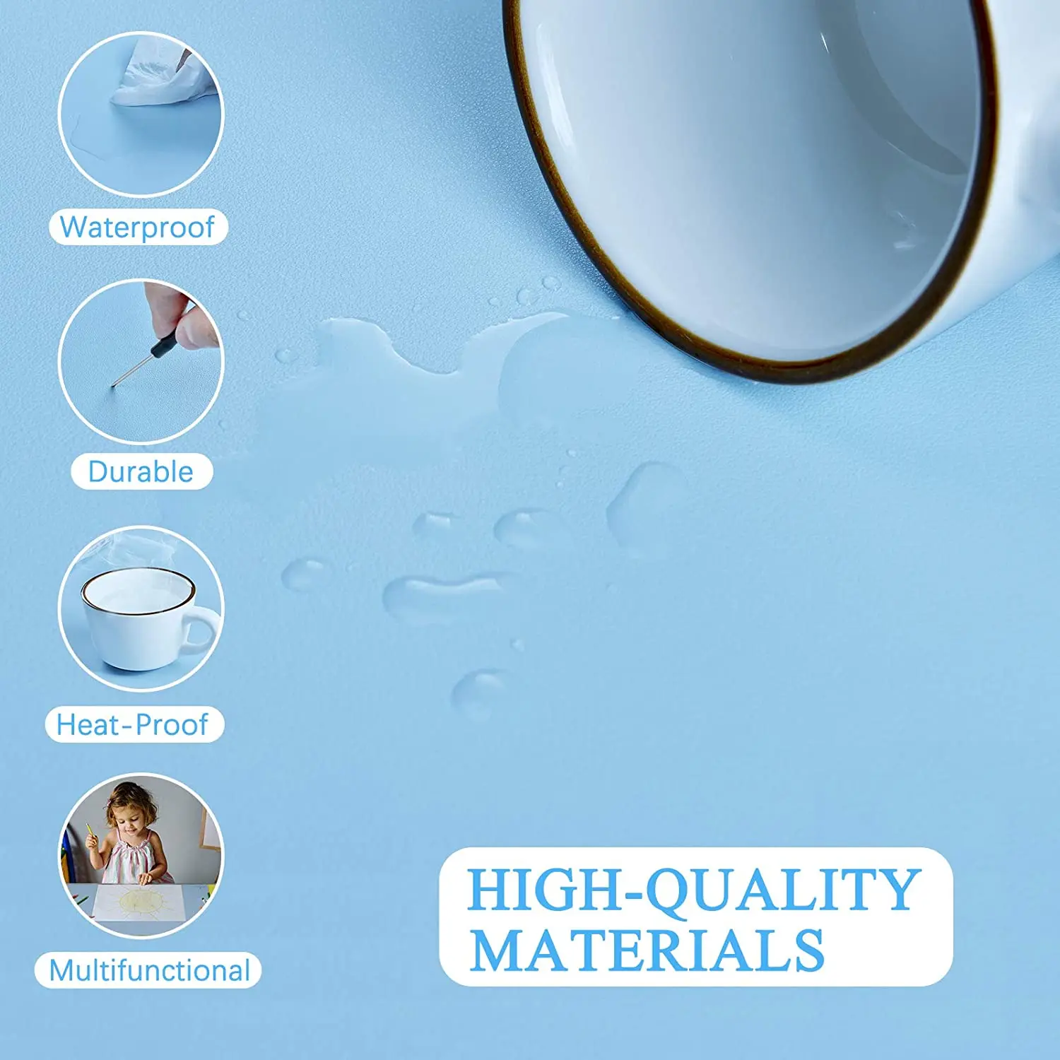 
Non-Slip Laptop Desk Pad Mat,Waterproof Desk Writing Pad Waterproof Stained Pu Leather Mouse Pad 