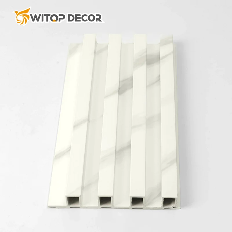 Modern Style Wood Plastic Composite Material Tv Feature Wall Design