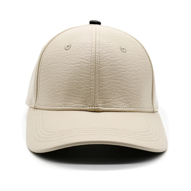 Unisex Cotton 6-Panel Baseball Hat Embroidered Solid Pattern Curved Brim Leather Crown Sport Casual Wear