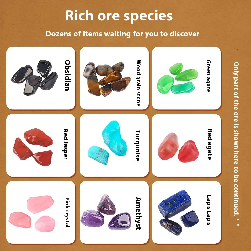 Kids Fun Educational Toys Ore Shell Crystal Archaeological Excavation Game Gold Hunter Sand Panning Toy Set