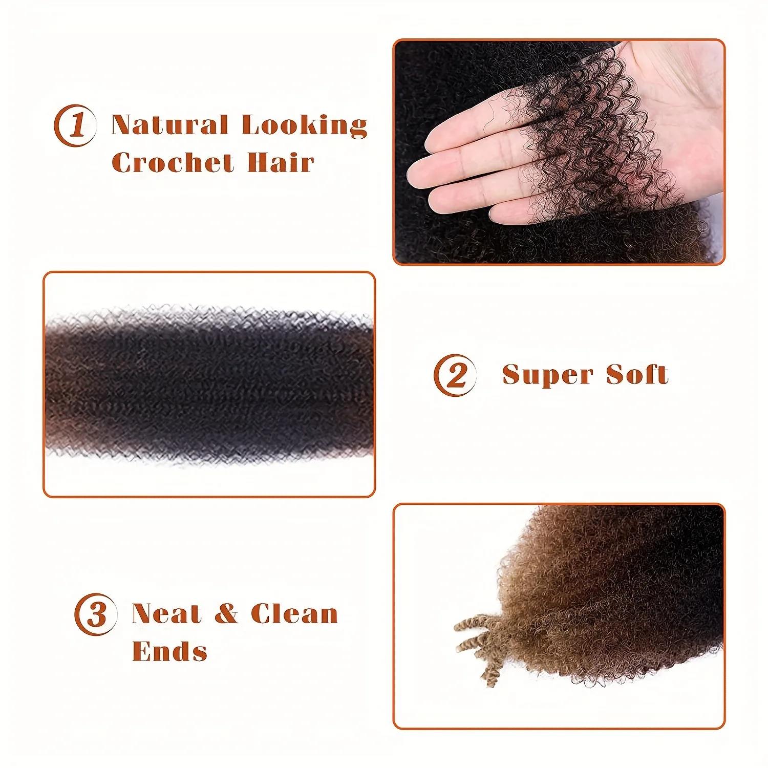 Chemical Free Crotchet Spring Curl Hair Crochet Braid Fluffy Afro Kinky Braiding Soft Twist for Braids