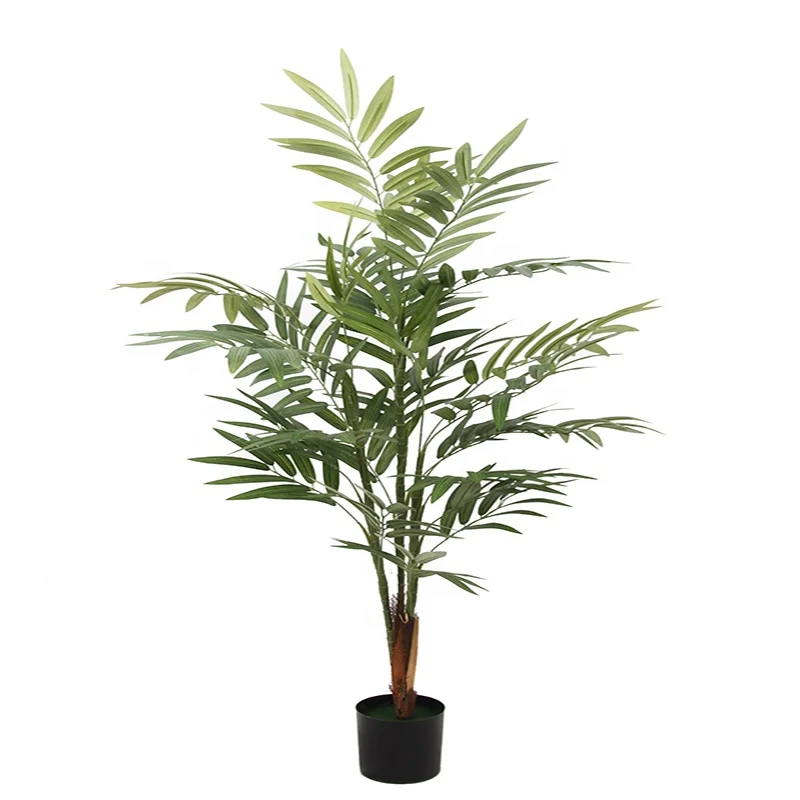 wholesale factory price 120cm(47 inches) height with 26pcs leaves high quality artificial bamboo bonsai potted palm tree plant