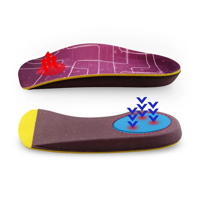 Fashion 3/4 length Orthotic Plantar Fasciitis Flatfoot Over-Pronation Compound Orthopedic Arch Support Insole High Arch