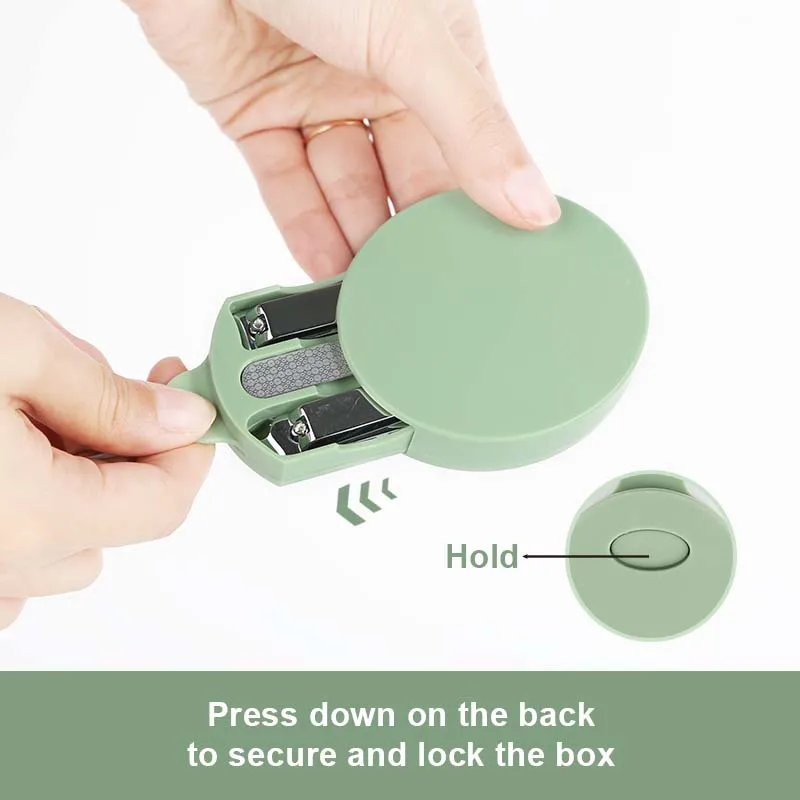 New Portable Travel Cuticle Trimmer Nail Clippers and Nail Files kit 3-in-1 Stainless Steel Manicure Set with Carrying Case