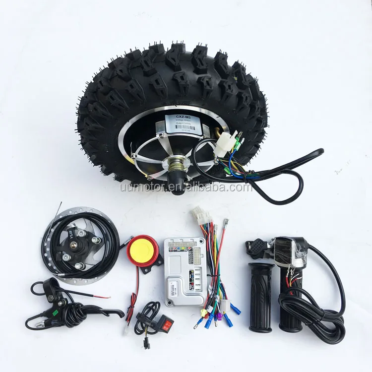 48v 500w 11 inch off road tire battery powered electric wheelbarrow motor kit