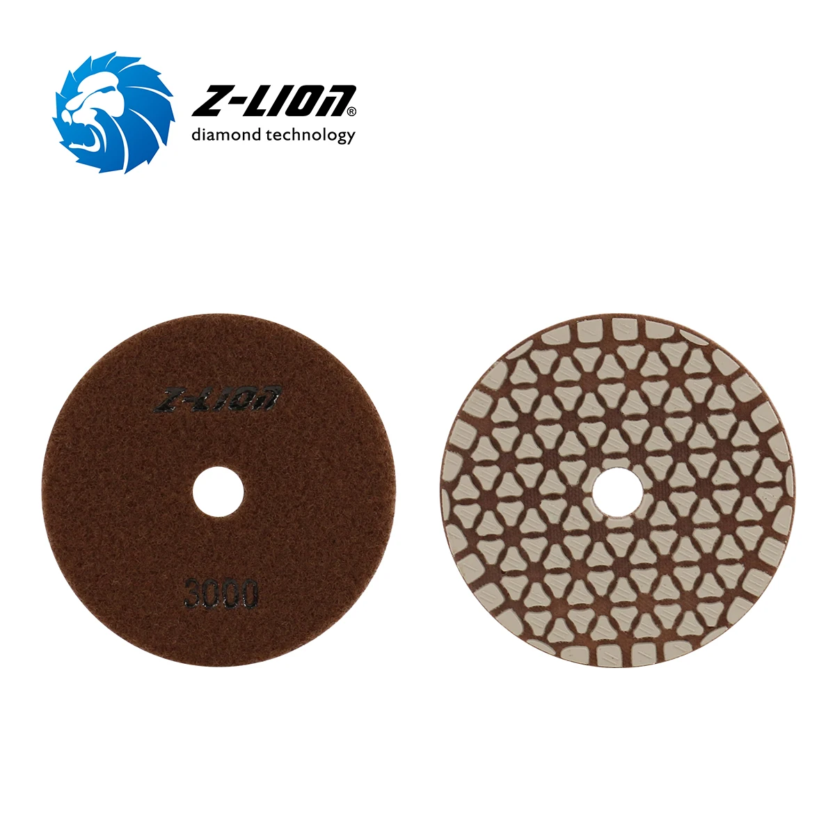 Z Lion diamond sanding disc dry use granite marble hand polishing pad