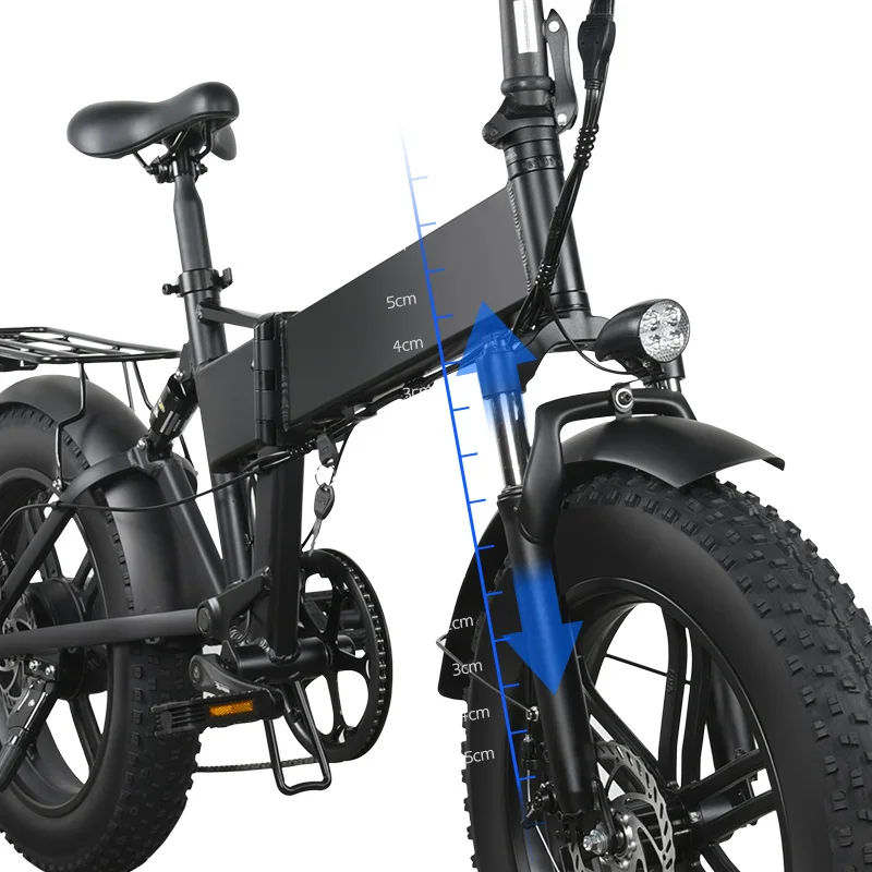 MZ-1148V 500W Elektrische Fiets Full Suspension Adult 20 Inch Fat Tire Electric City Moped Bike Foldable FatBike Ebike