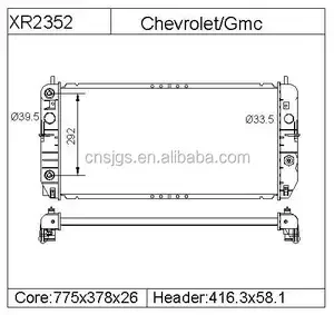 radiator for CHEVROLET/GMC 00- DPI 2352 OE 52486950