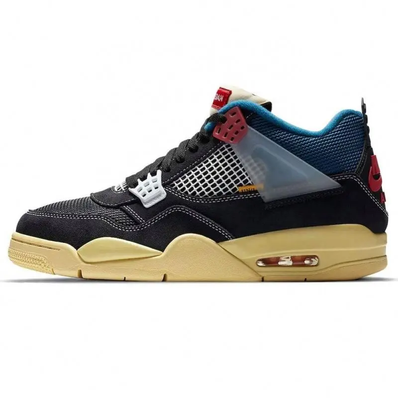 Zapatillas Ретро AJ 4s колледж синий с парус огненно-красный в баскетбольном стиле обувь для прогулки фитнеса; Стильная air jordan