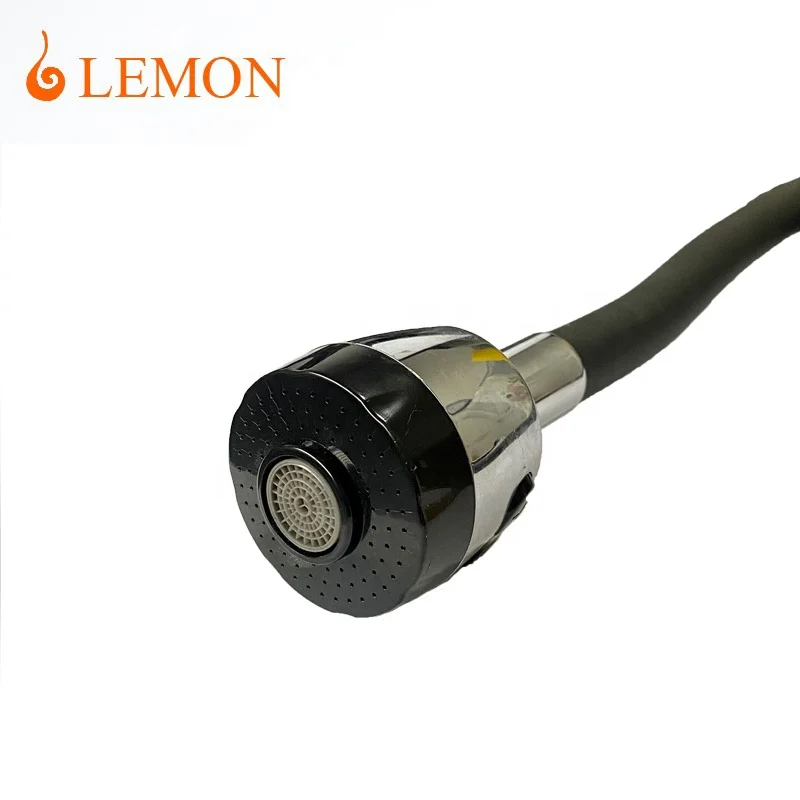 Lemon 360 degree rotation ABS shower head nozzle Flexible silicone Spout Hose Kitchen Faucet tap Brass connector 2 modes sprayer