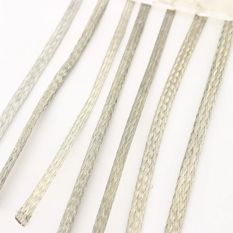 1MM--7000MM white flat copper braided wire with bare copper or tinned copper wire