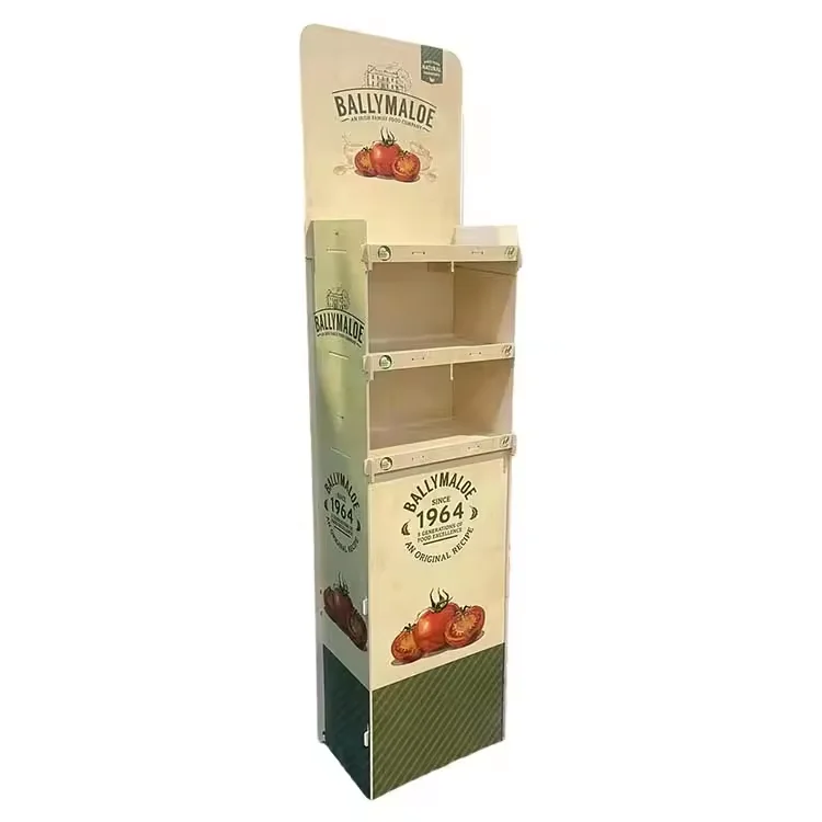 Factory Customized Strong load-bearing red wine and water capacity wood honey display shelf shop shelves and display cabinets