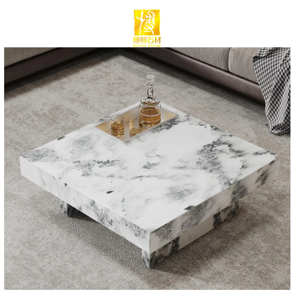BOTON STONE Natural Stone Modern Fashion Dining Coffee Table Living Room Marble Centre Tables