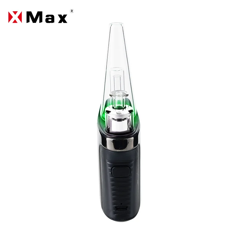  Xmax QOMO миниатюрный электронный Риг портативный стеклянный барботер восковой испаритель с керамическим нагревательным элементом восковой/концентрированный вейп