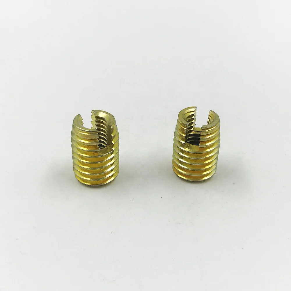 high quality yellow zinc Self-tapping wire thread insert slot type insert