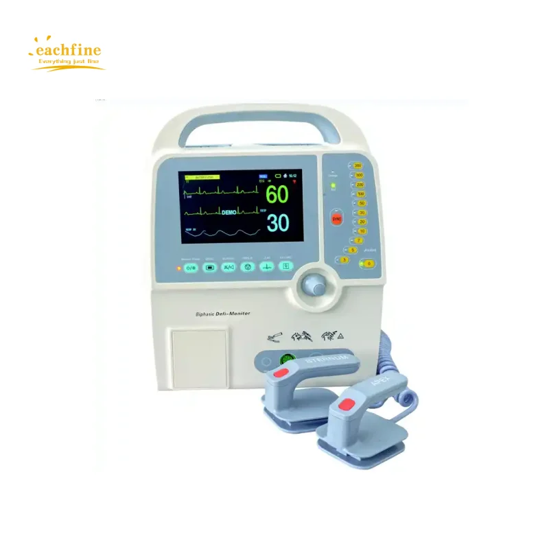 Emergencymedical Defibrillator with CPR AED Mode Biphasic Defibrillator Machine Cardiac Monitor Portable Cardiac Defibrillator