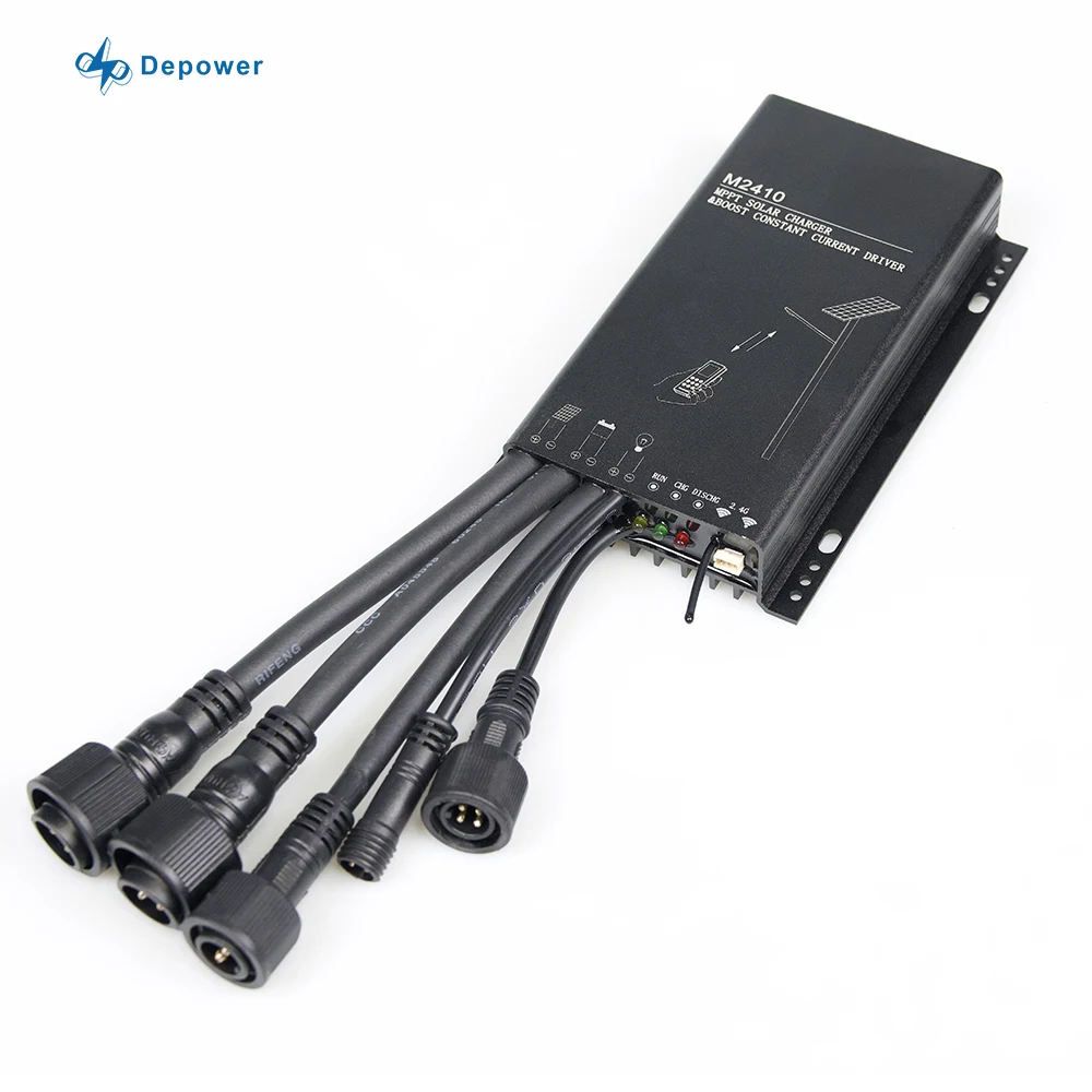 MPPT Waterproof Solar Charge Controller for 12V 24V Lead Acid Battery Lithium Battery with Infrared or Microwave Connector