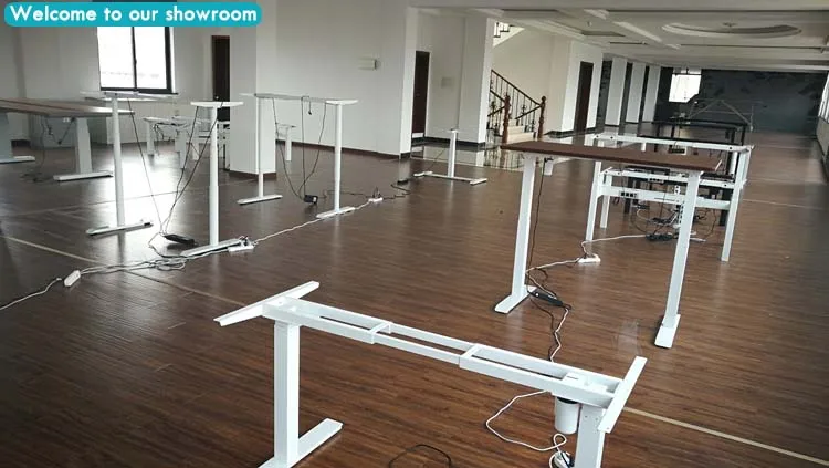 China wholesale sit stand desk dual motor 2 stage stand study table for home office computer desk