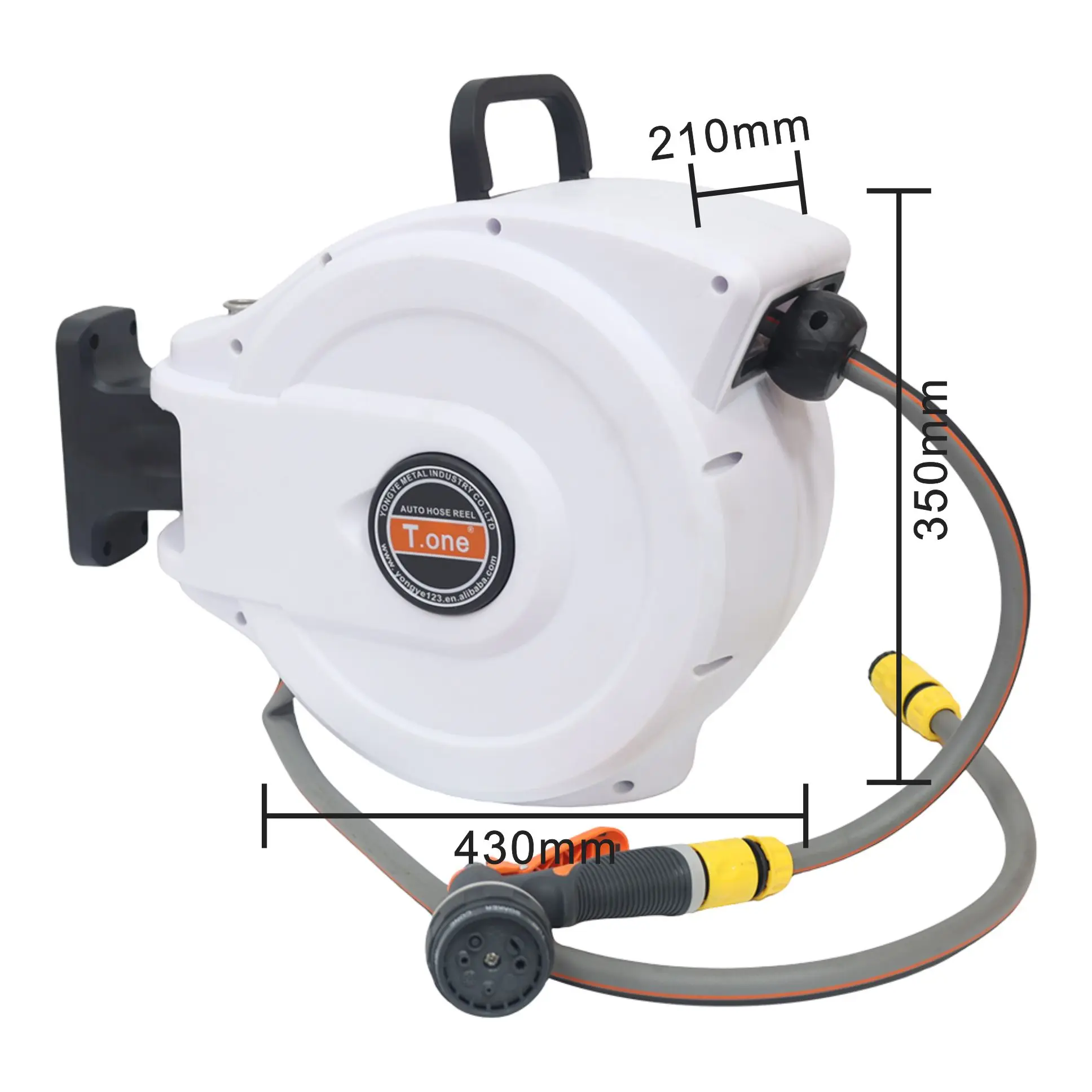 New Design Plastic Combination Air Compressor Garden Hose Reel Retractable Air Garden Water Hose Reel