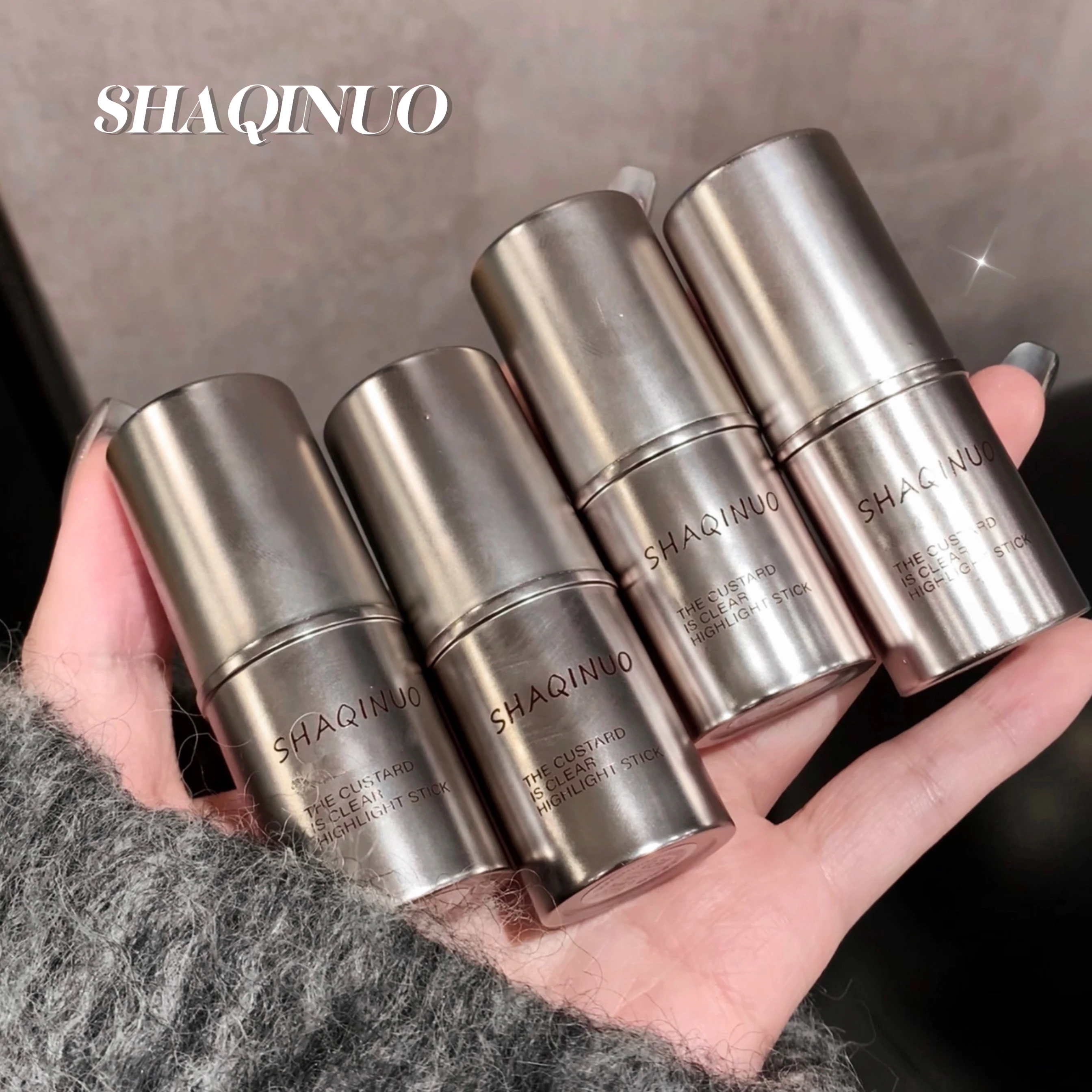 SHAQINUO ODM Low MOQ Blusher Stick Face Nose Contouring Blush Stick Beauty Embellishment High Gloss Stick