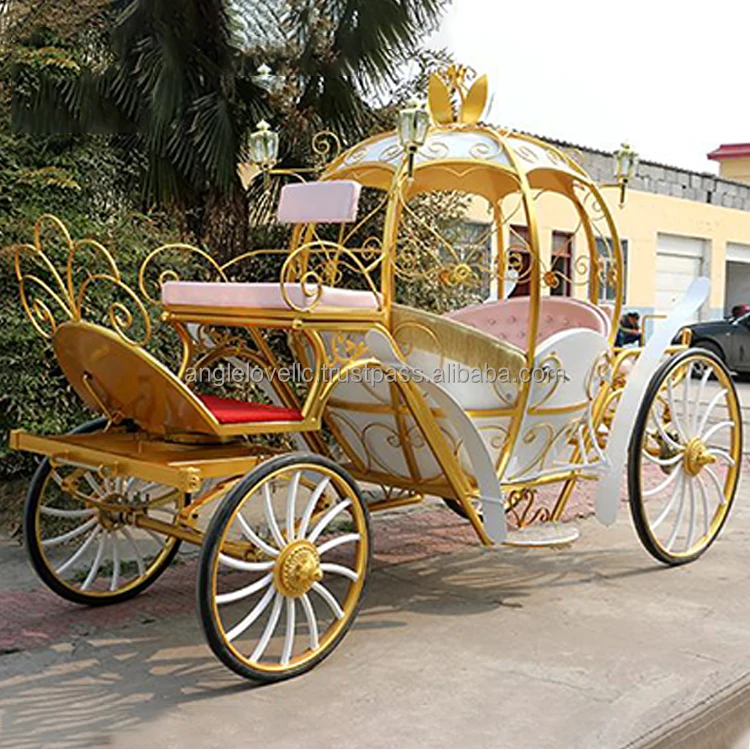 Electric Horse Carriage Retro Steel Cart for Outdoor Park Sightseeing Tours & Wedding Style Wheeled Vehicle for Sale