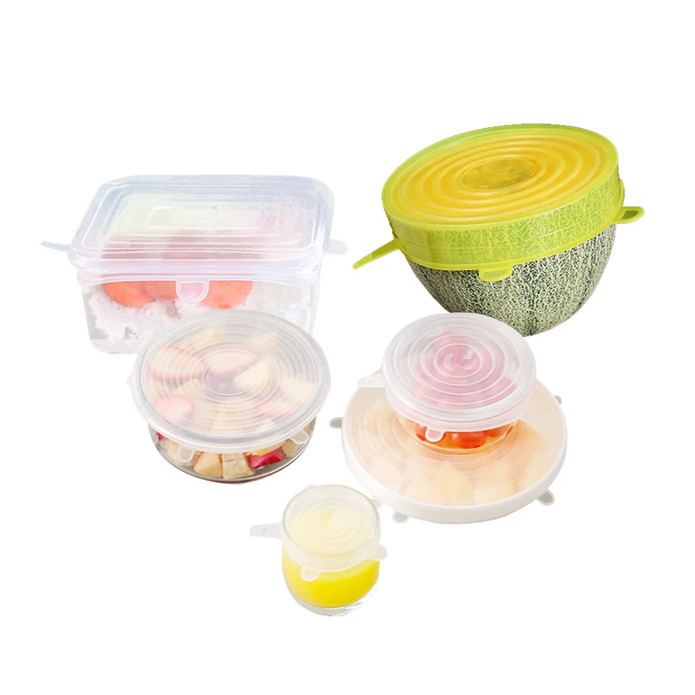 Hot Selling High QualitySuitable for bowls/plates/fruit plates available Stretchable Food Wrap Stretch Silicone Lids