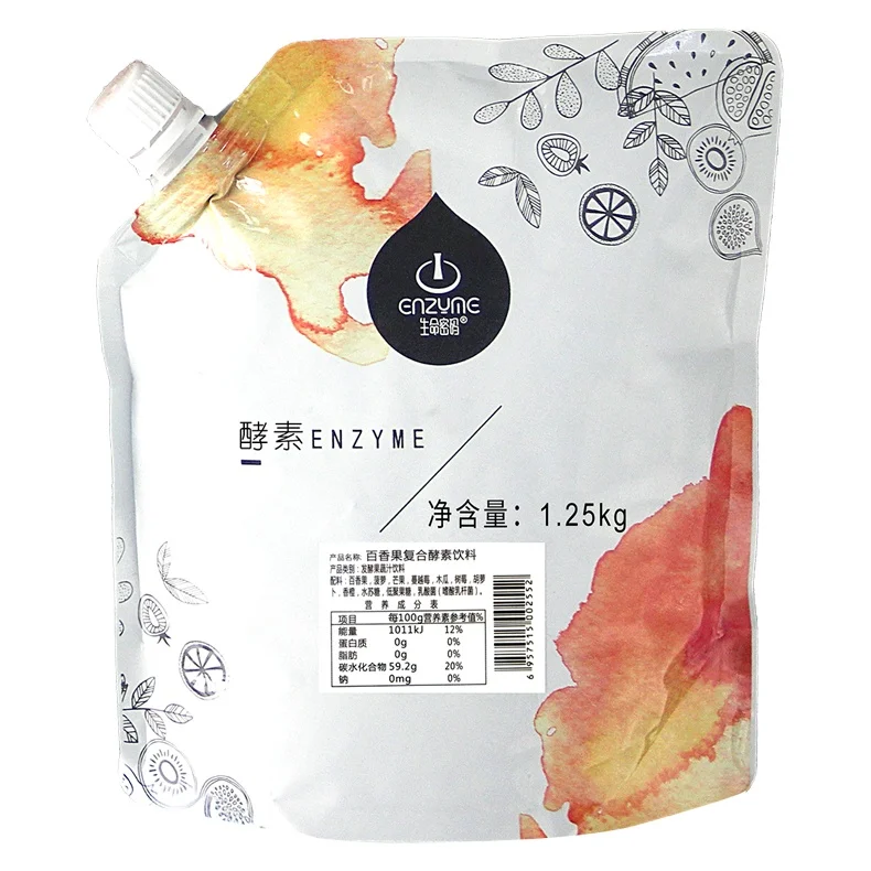 Перерабатывающий фермент, сырые жидкие фрукты, ферментационный напиток, оральная жидкость OEM, фермент страстных фруктов, напиток
