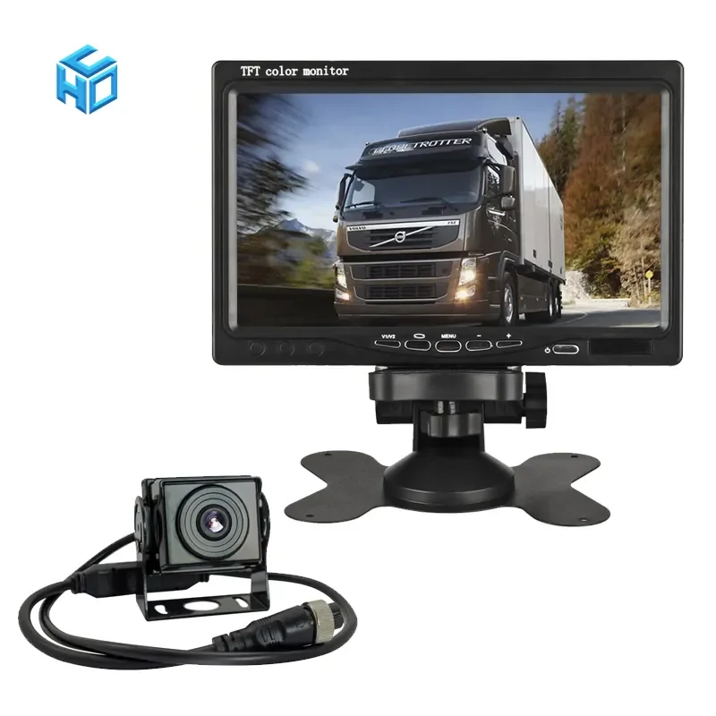 Best Truck Camera System Rearview Aviation Cable 7 inch IPS Monitor Back View 24V 1080P Truck/Bus Backup Reversing Camera System