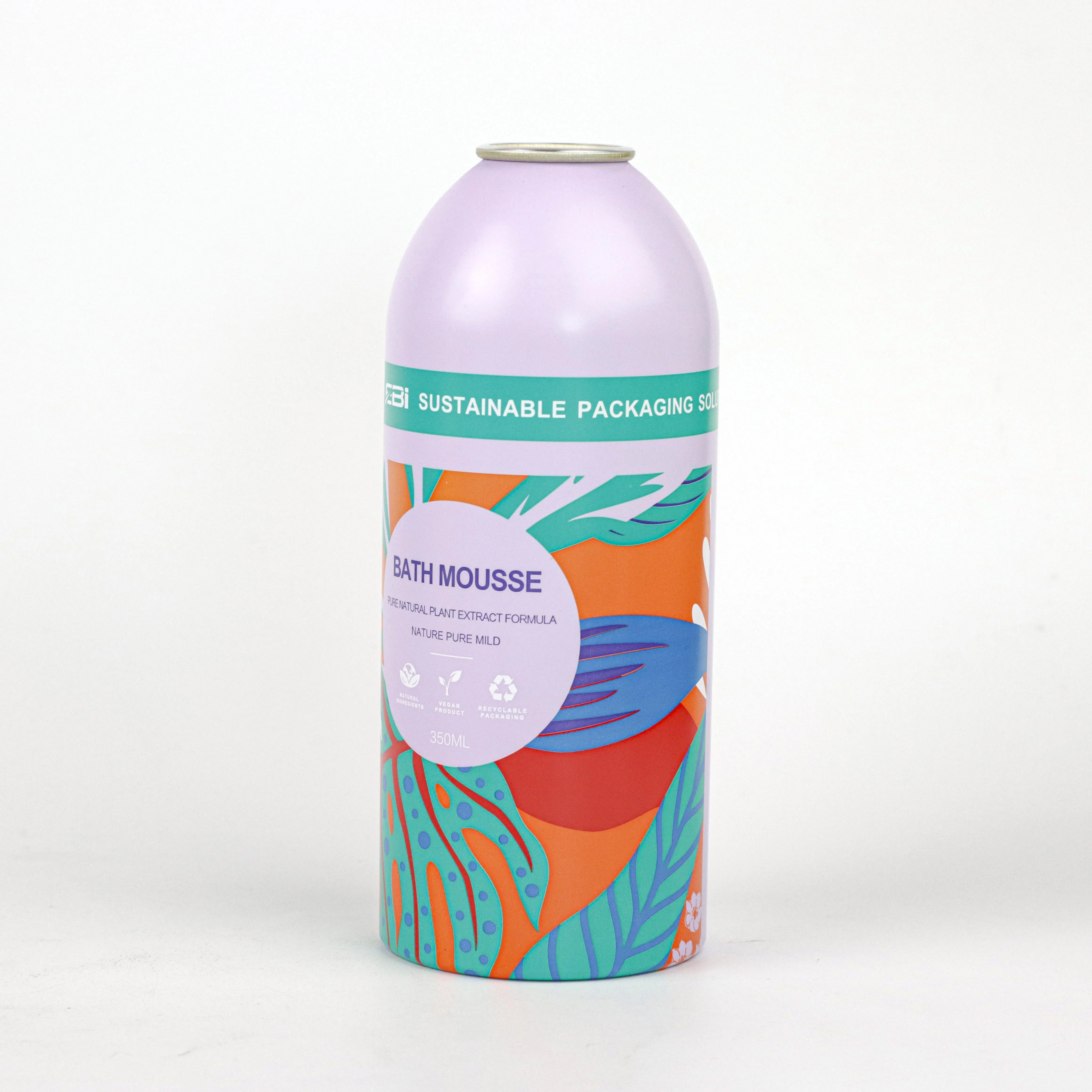 500ml empty aluminum aerosol can high quality cosmetic aerosol can custom printing  aerosol spray can for Personal Care