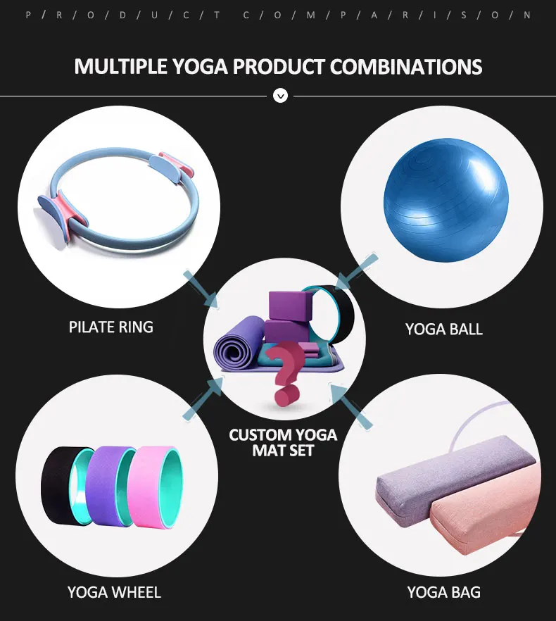 Custom Indoor Rubber Yoga Mat Set Wholesale Thick Workout Mat With Brick