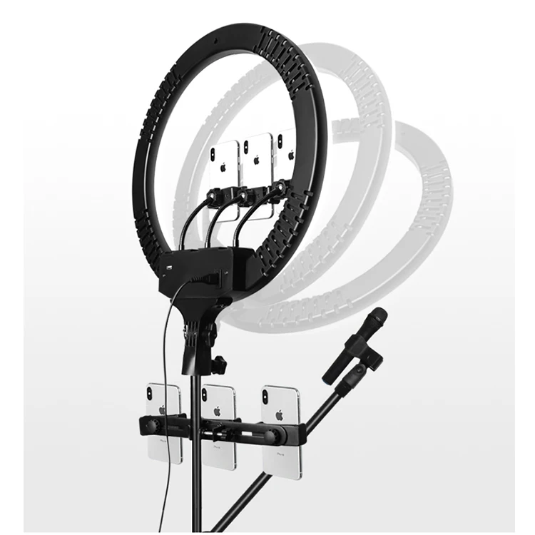YLW Led Ring Light Live Mobile Phone Clip 8 Inch Selfie Ring Light Professional 18 Inch Ring Shaped Indoor