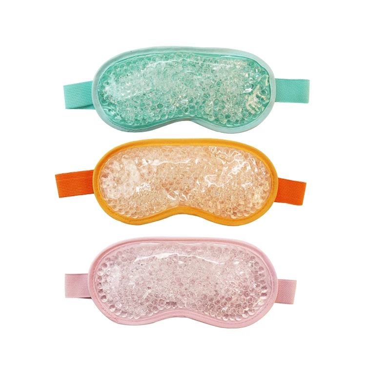 Eye mask with soft plush backing for dark circles stress relief reusable cold eye Mask gel eye mask