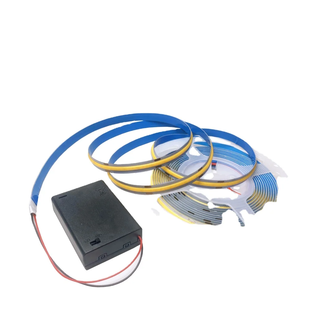 5V with USB switch Flexible wine cabinet Cabinet atmosphere light Battery box DIY handmade COB light strip