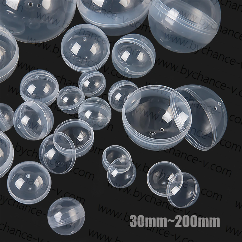 Eco-friendly New Material Plastic Ball Various Mini Size Large Size Transparent Capsule Eggs for Gashapon Machine 28mm-200mm