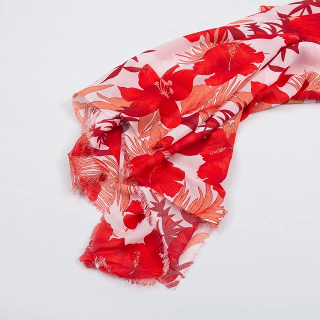 100% T chiffon printed fabric for dress and Scarves