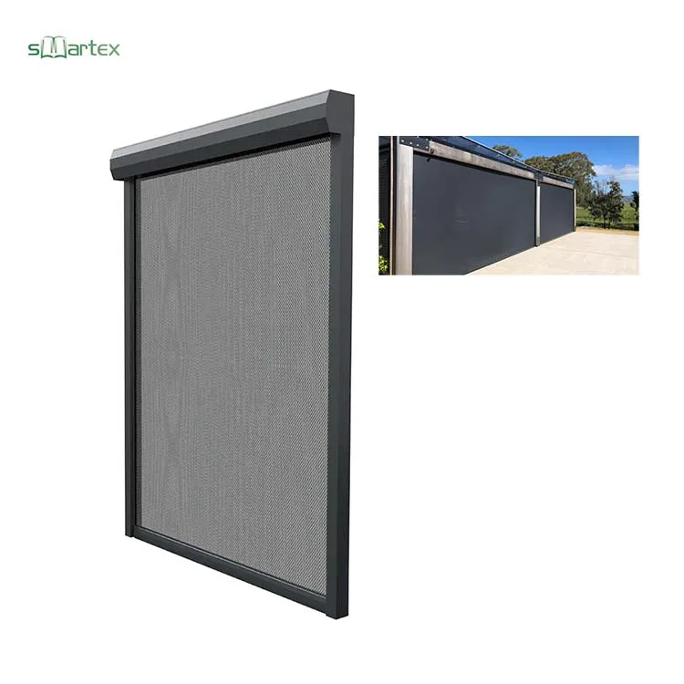 Motorized outdoor Blinds heavy duty New Style zip track wind proof outdoor Electric Roller Blinds