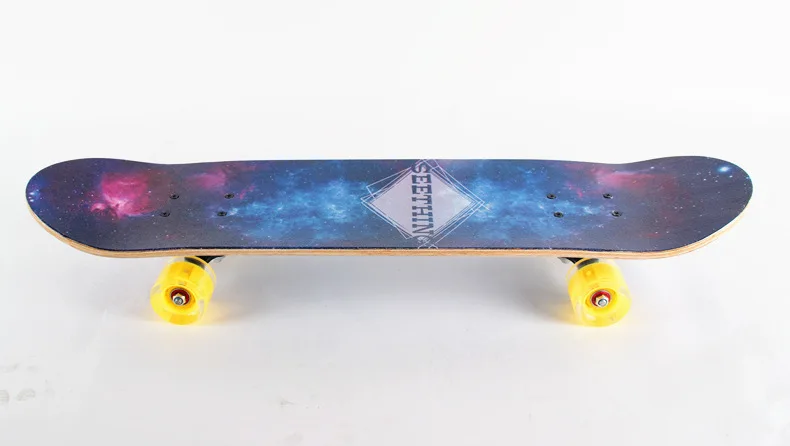 Wholesale Custom Beginner Four Wheels Skateboard Children Adults Double-warped Deck Wear-resistant Skateboards