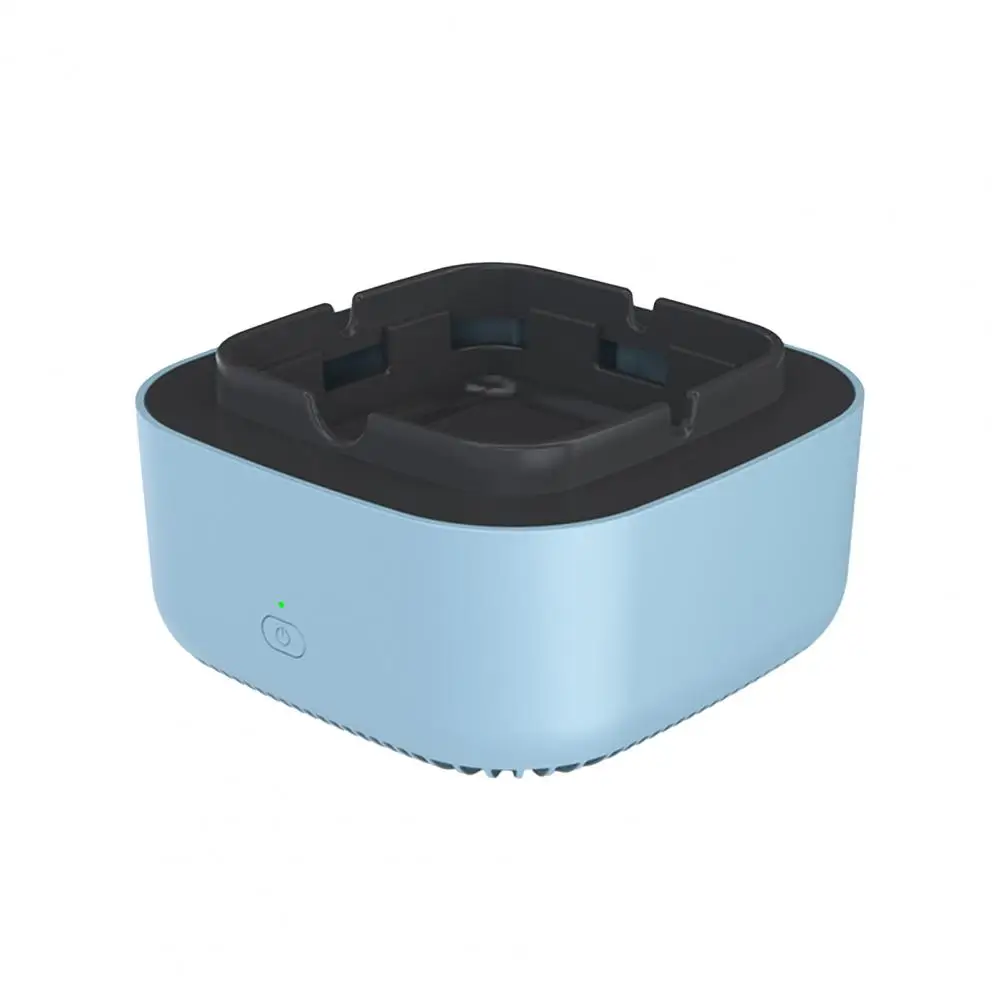 Green 2 in 1 Multifunctional Indoor Portable 2Aa Batteries Negative Ion Electric Smokeless Ashtray With Air Purifier