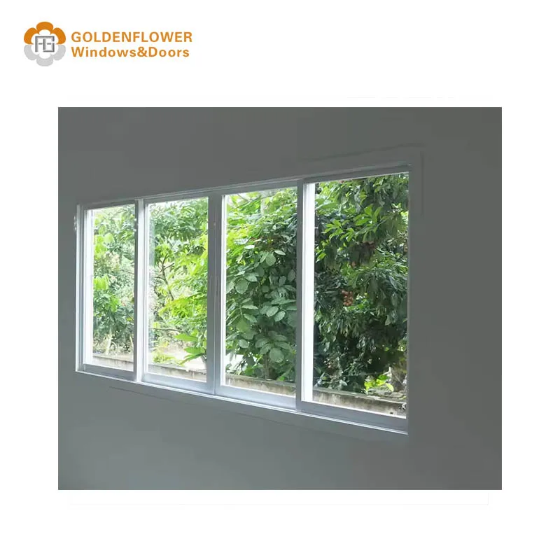 PVC Sliding window frame Double Pane Plastic Replacement Windows Vinyl Glass PVC Horizontal Plastic Window  luxury Windows