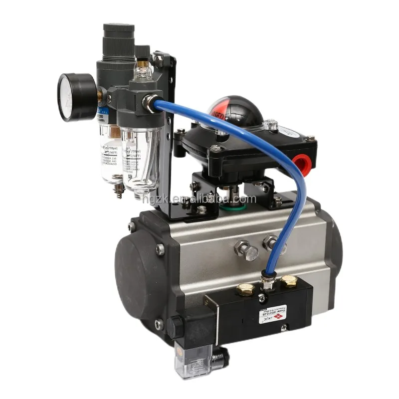 Pneumatic Valve Triple Pneumatic Actuator Limit Switch Box Water Separator Air Consumer Pneumatic Valve Triple