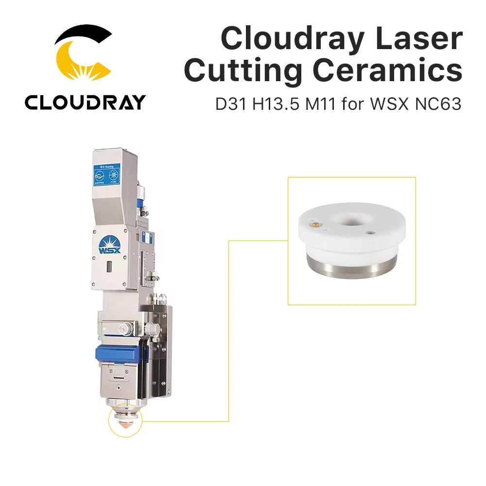 Cloudray  Ceramic Nozzle Holder D31 Ref.WTC-08 Ceramic Rings for NC63 Laser Cutting head