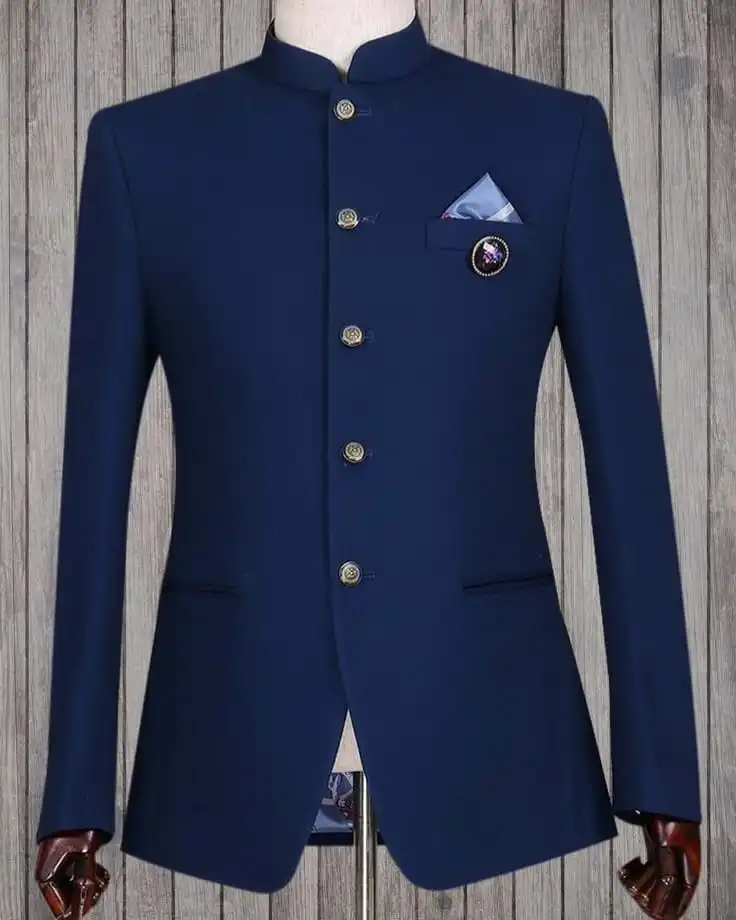 Made to Measure Men Elegant Luxury Indian Designer Groom Wear Indowestern Sherwani Prince Suit